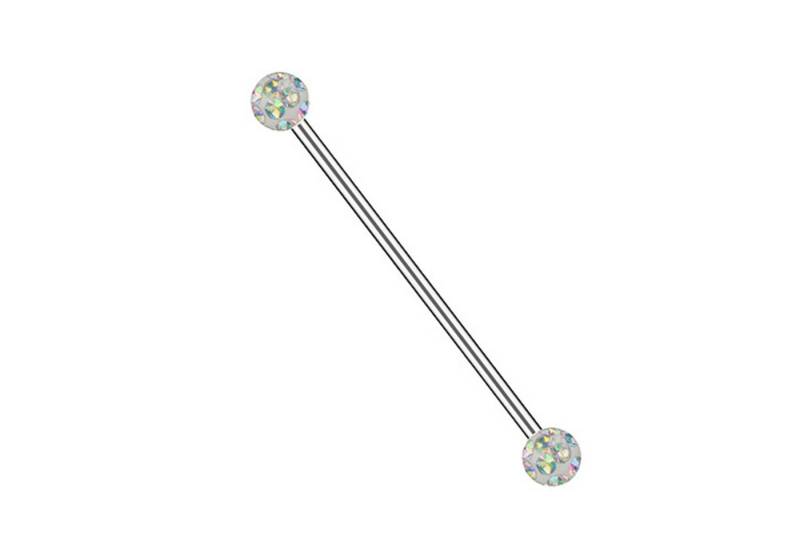 Taffstyle Piercing-Set Piercing Kristall Kugeln Industrial Intim Brust, Piercing Hantel Barbell Ohr Cartilage Helix Tragus Stab Ohrpiercing von Taffstyle