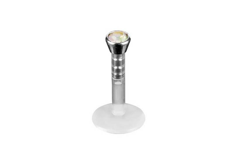 Taffstyle Piercing-Set Piercing Labret Stecker Bioflex mit Kristall, Lippenpiercing Schmuck Piercing Labret Stecker Lippenstecker Bioflex von Taffstyle