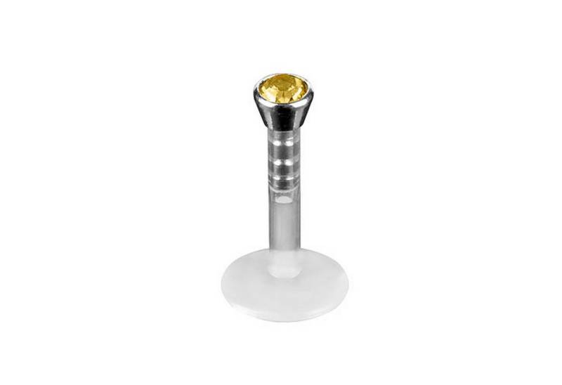 Taffstyle Piercing-Set Piercing Labret Stecker Bioflex mit Kristall, Lippenpiercing Schmuck Piercing Labret Stecker Lippenstecker Bioflex von Taffstyle