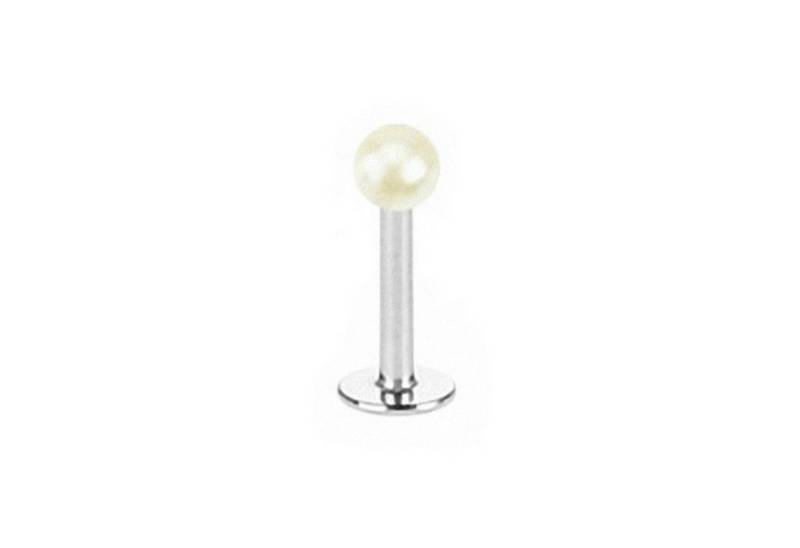 Taffstyle Piercing-Set Piercing Labret Stecker Lippenstecker Perlmutt, Piercings Lippenpiercing Lippe Schmuck Piercing Labret Stecker Perlen von Taffstyle