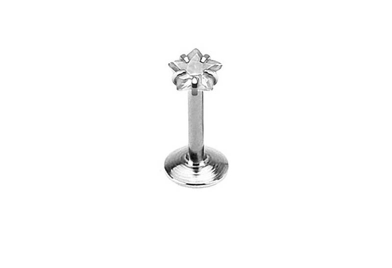 Taffstyle Piercing-Set Piercing Monroe Zirkonia Kristall Stern, Lippenpiercing Lippe Schmuck Piercing Monroe Zirkonia Kristall Stern von Taffstyle