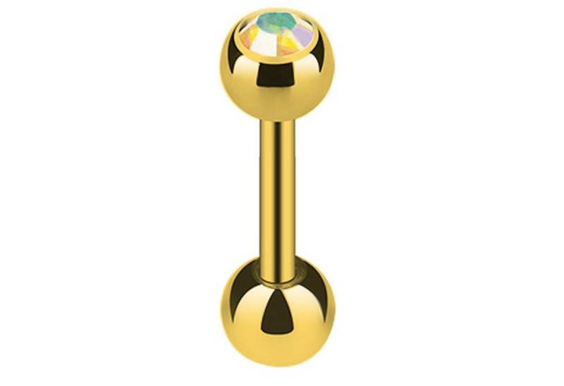 Taffstyle Piercing-Set Piercing Ohr Cartilage vergoldet Kristall Kugel, Helix Tragus Ohrpiercing Cartilage Barbell Stecker von Taffstyle