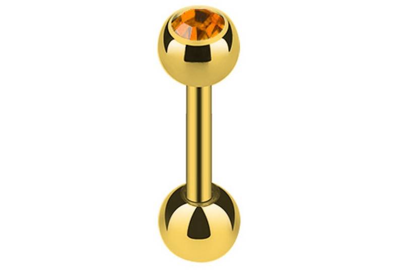 Taffstyle Piercing-Set Piercing Ohr Cartilage vergoldet Kristall Kugel, Helix Tragus Ohrpiercing Cartilage Barbell Stecker von Taffstyle