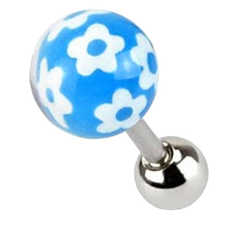 Taffstyle Piercing-Set Piercing Ohr Helix Tragus Epoxy Kugel Blume, Ohr Chirurgenstahl Ohrpiercing Cartilage Stab Barbell Knorpel Stecker von Taffstyle