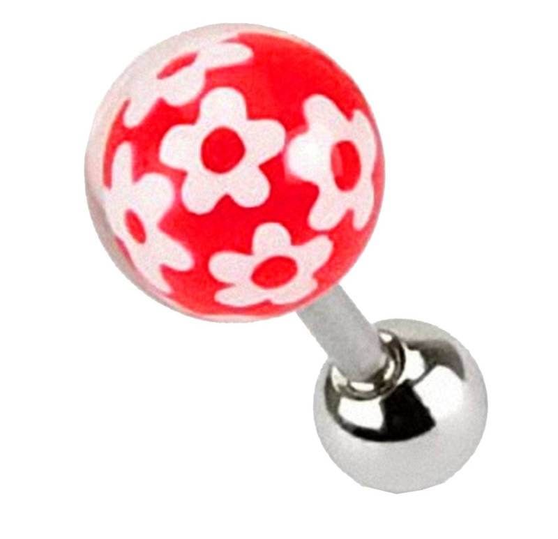 Taffstyle Piercing-Set Piercing Ohr Helix Tragus Epoxy Kugel Blume, Ohr Chirurgenstahl Ohrpiercing Cartilage Stab Barbell Knorpel Stecker von Taffstyle