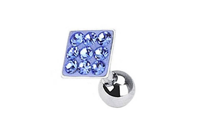 Taffstyle Piercing-Set Piercing Ohr Helix Tragus Kristall Viereck, Ohr Chirurgenstahl Ohrpiercing Cartilage Stab Barbell Stecker Strass von Taffstyle
