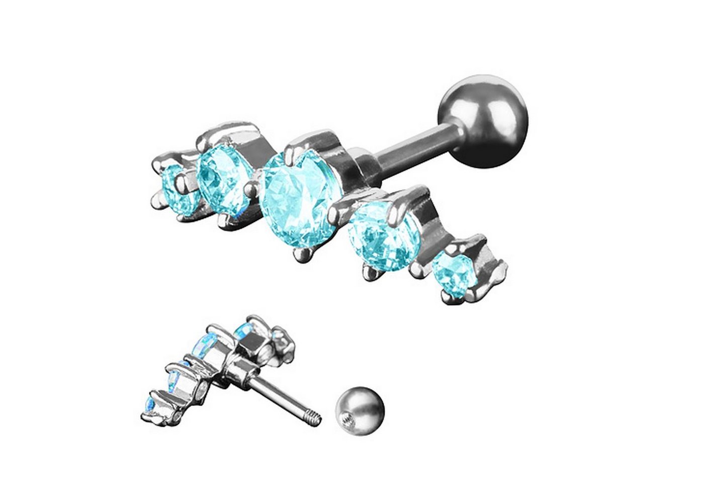 Taffstyle Piercing-Set Piercing Ohr Helix Tragus Zirkonia 5, Chirurgenstahl Ohrpiercing Cartilage Stab Barbell Stecker Strass Stein Taffstyle Piercing-Set Piercing Ohr Helix Tragus Zirkonia 5, Chirurgenstahl Ohrpiercing Cartilage Stab Barbell Stecker Strass Stein von Taffstyle