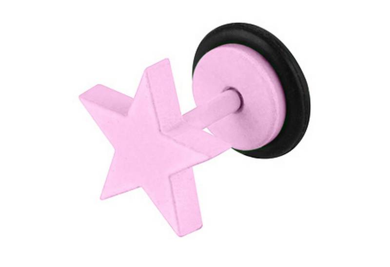 Taffstyle Piercing-Set Piercing Ohr Plug mit Neon Stern, Piercing Ohrring Ohrstecker Fake Piercing Ohr Plug mit Neon Stern von Taffstyle