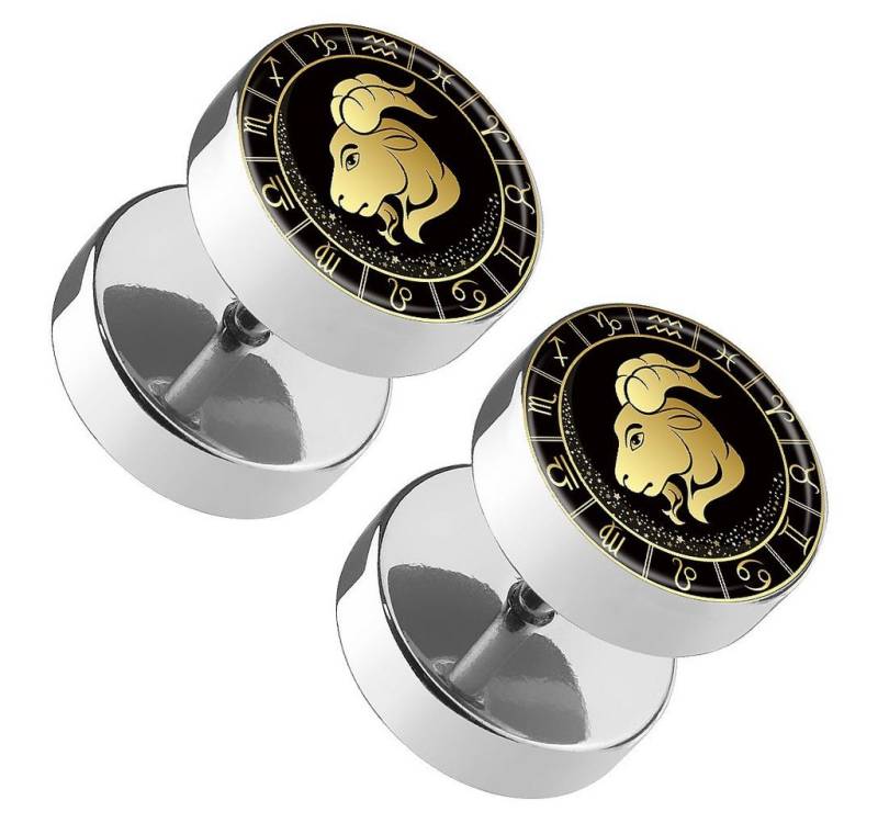 Taffstyle Piercing-Set Piercing Ohrringe Plug mit Tierkreiszeichen, Runde Ohrstecker Plug Flesh Tunnel Sternzeichen Motiv Tierkreiszeichen Taffstyle Piercing-Set Piercing Ohrringe Plug mit Tierkreiszeichen, Runde Ohrstecker Plug Flesh Tunnel Sternzeichen Motiv Tierkreiszeichen von Taffstyle