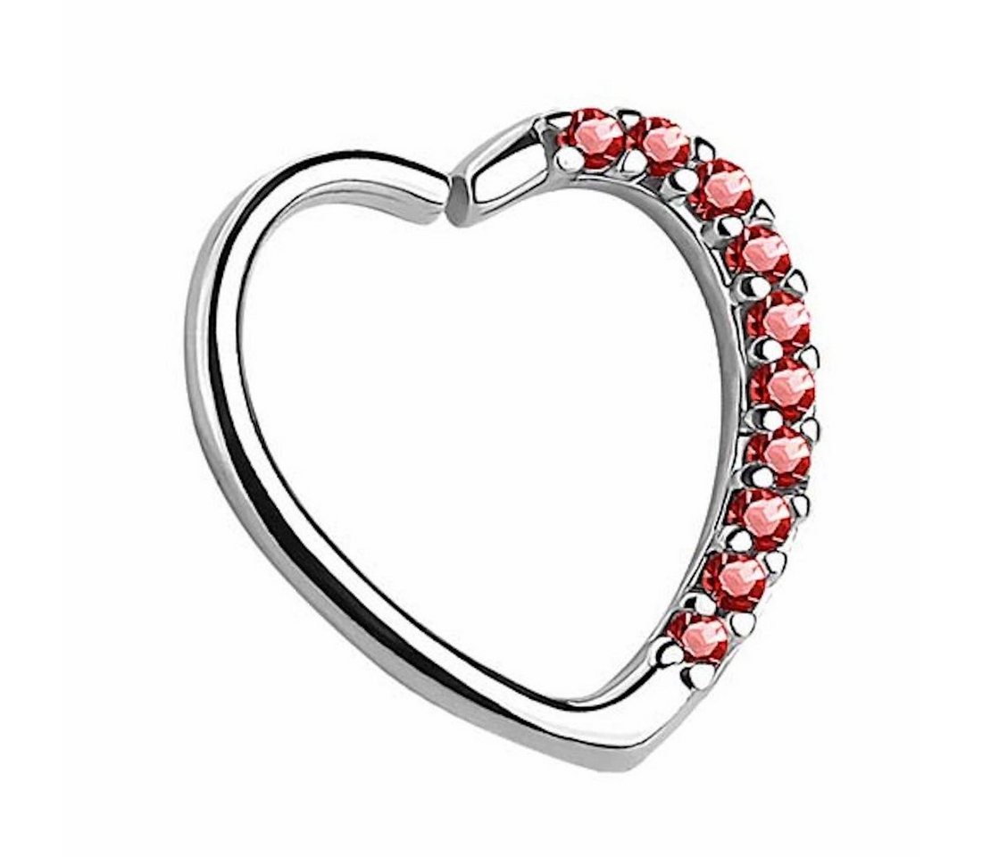 Taffstyle Piercing-Set Piercing Ring Herz Kristall Strass Herzchen, Continuous Piercing Tragus Helix Ohr Cartilage Knorpel Ohrpiercing Taffstyle Piercing-Set Piercing Ring Herz Kristall Strass Herzchen, Continuous Piercing Tragus Helix Ohr Cartilage Knorpel Ohrpiercing von Taffstyle