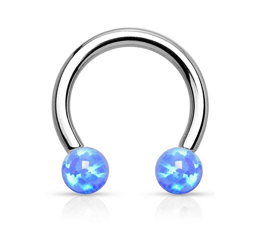 Taffstyle Piercing-Set Piercing Septum Hufeisen mit Opal Kugeln, Lippenpiercing Septum Hufeisen mit Opal Kugeln Taffstyle Piercing-Set Piercing Septum Hufeisen mit Opal Kugeln, Lippenpiercing Septum Hufeisen mit Opal Kugeln von Taffstyle