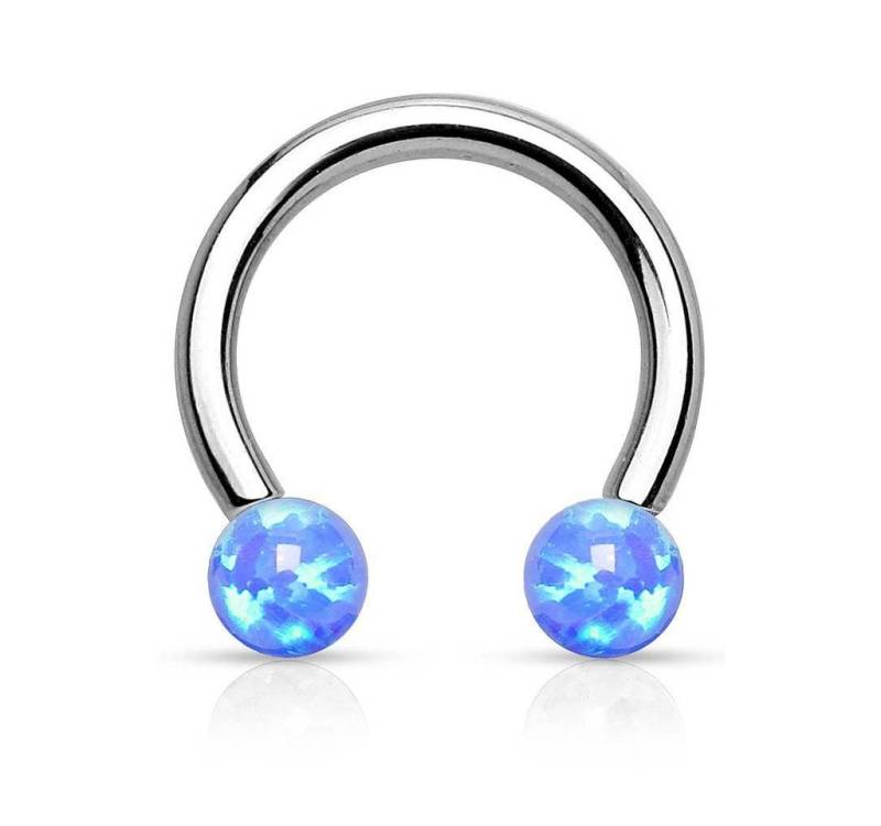 Taffstyle Piercing-Set Piercing Septum Hufeisen mit Opal Kugeln, Lippenpiercing Septum Hufeisen mit Opal Kugeln von Taffstyle