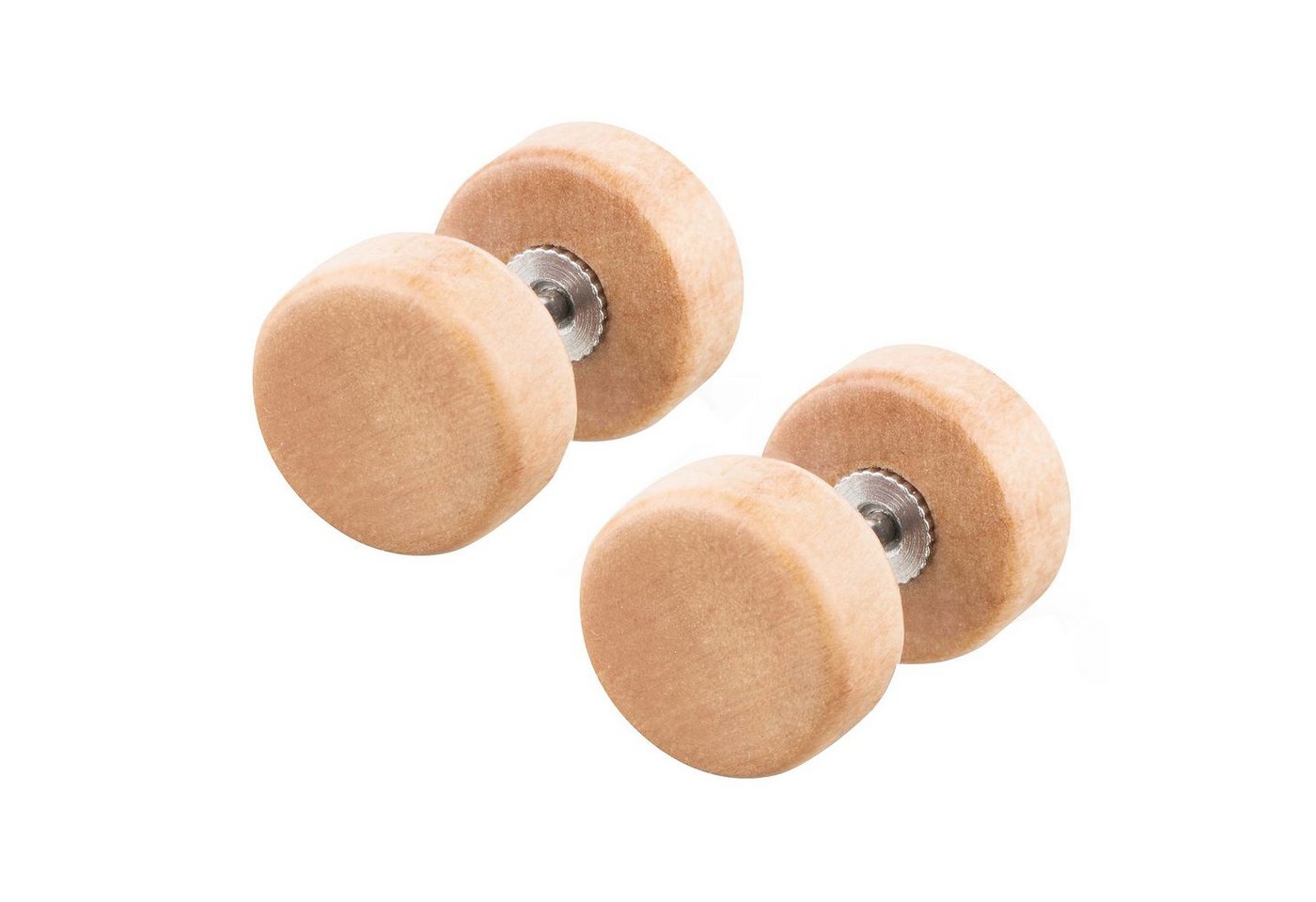 Taffstyle Piercing-Set Piercing Stahlgewinde Natur Holz mit Kreis, Ohrringe Platten Doppel Ohrstecker Plug Tunnel Rund klein Damen Herren von Taffstyle