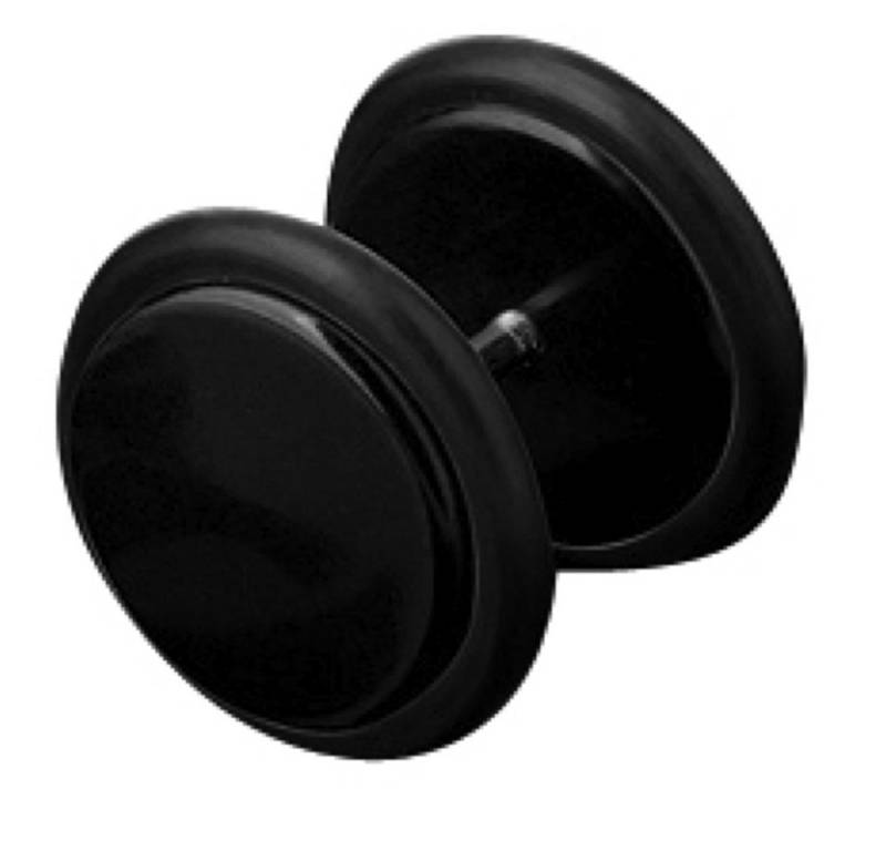 Taffstyle Piercing-Set Piercing UV Fake Plug Hantel Ohrstecker, Ohrring Piercing Flesh Tunnel Ohrpiercing Kunststoff Platte Stecker von Taffstyle