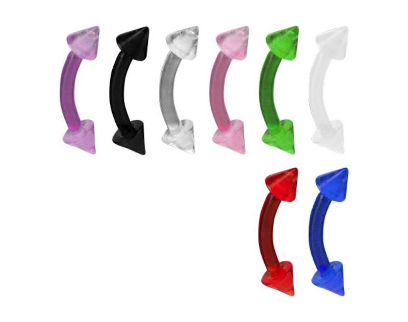 Taffstyle Piercing-Set Piercing aus Bioflex mit Spikes 8er Set Banane, Augenbrauenpiercing Augenbrauen Tragus Helix Lippe Ohr Nase Regenbogen Taffstyle Piercing-Set Piercing aus Bioflex mit Spikes 8er Set Banane, Augenbrauenpiercing Augenbrauen Tragus Helix Lippe Ohr Nase Regenbogen von Taffstyle