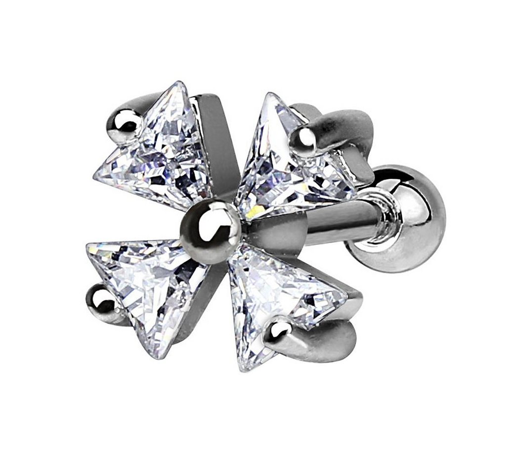 Taffstyle Piercing-Set Tragus Piercing Helixpiercing Kleeblatt Kristallen, Piercing Helix Ohr Cartilage Knorpel Stecker Kleeblatt mit Kristallen Taffstyle Piercing-Set Tragus Piercing Helixpiercing Kleeblatt Kristallen, Piercing Helix Ohr Cartilage Knorpel Stecker Kleeblatt mit Kristallen von Taffstyle