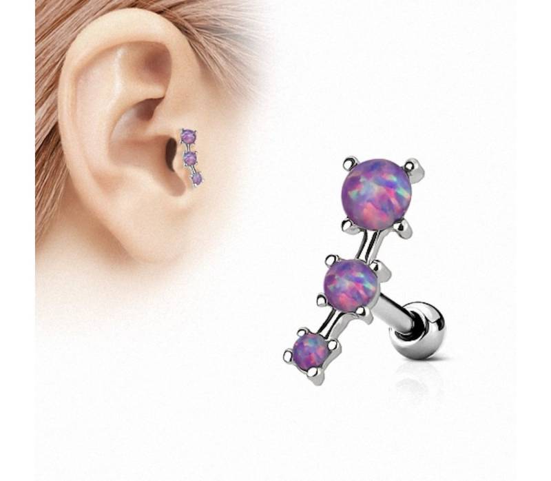 Taffstyle Piercing-Set Tragus Piercing Stecker mit 3 Opal Steinen, Helixpiercing Helix Ohr Cartilage Knorpel Stecker mit 3 Opal Steinen Taffstyle Piercing-Set Tragus Piercing Stecker mit 3 Opal Steinen, Helixpiercing Helix Ohr Cartilage Knorpel Stecker mit 3 Opal Steinen von Taffstyle