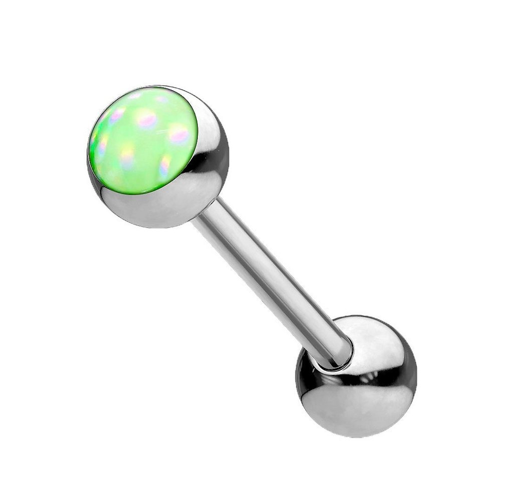 Taffstyle Piercing-Set Zungenpiercing Chirurgenstahl Hantel Barbell mit Epoxy Stein von Taffstyle