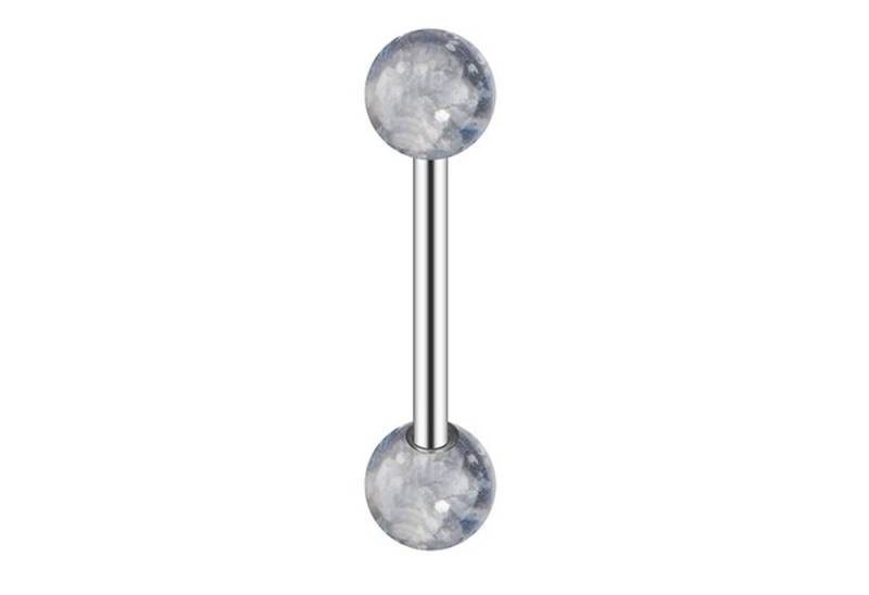 Taffstyle Piercing-Set Zungenpiercing Intim Brust Kugel Ultra UV Glitter, Piercingfaktor Barbell Stab Hantel Stecker Intim Oral Ohr Tragus Helix von Taffstyle