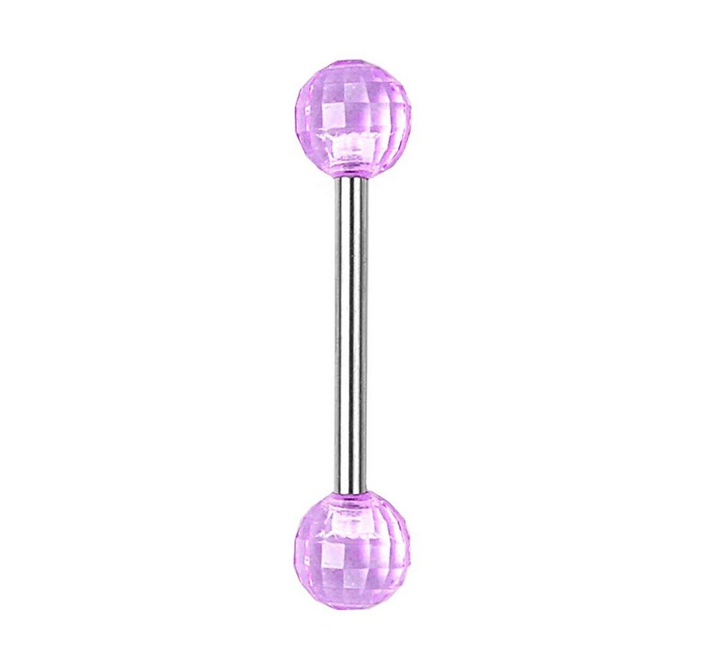 Taffstyle Piercing-Set Zungenpiercing Intim Brust Ohr Kugel 16mm Disco, Piercingfaktor Barbell Hantel Stecker Oral Tragus Helix Ohrpiercing von Taffstyle