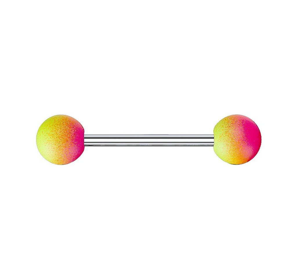 Taffstyle Piercing-Set Zungenpiercing Intim Brust Ohr Kugel Regenbogen, Piercingfaktor Barbell Stab Stecker Intim Brust Oral Ohr Tragus Helix von Taffstyle