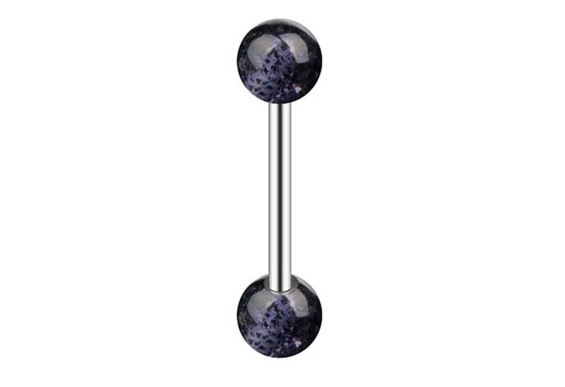 Taffstyle Piercing-Set Zungenpiercing Ohr Kugel Titan Ultra UV Glitter, Piercingfaktor Barbell Stab Hantel Stecker Intim Brust Oral Ohr Tragus von Taffstyle