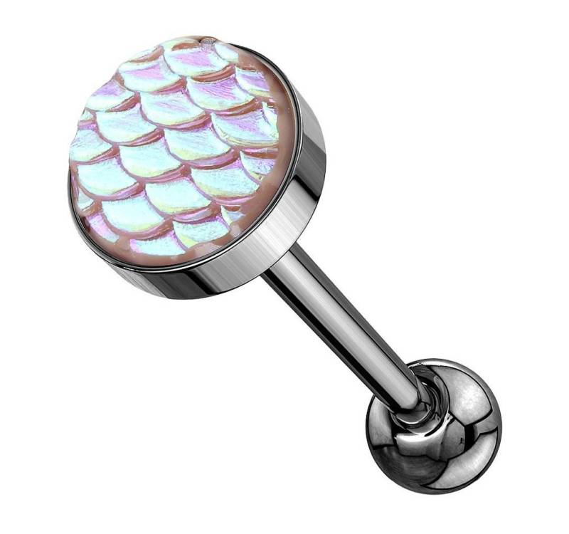 Taffstyle Piercing-Set Zungenpiercing Ohr Kugel mit Rainbow Effekt Kopf, Piercingfaktor Barbell Stab Hantel Stecker Intim Brust Oral Ohr Tragus von Taffstyle