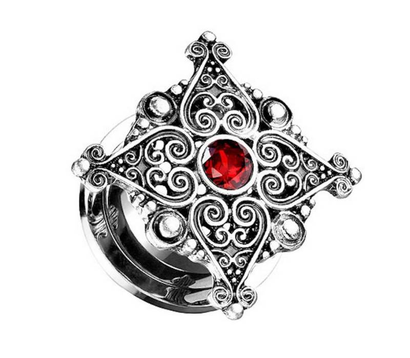 Taffstyle Plug Flesh Tunnel Schraub Ohr Plug Vintage Tribal Ethno, Flesh Tunnel Ohr Plug Piercing Vintage Tribal Ethno Schraubverschluss von Taffstyle