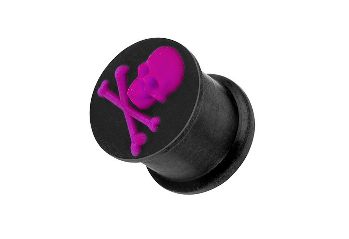 Taffstyle Plug Ohr Piercing Ohrpiercing 3D Silikon mit Totenkopf, Ohr Plug Flesh Tunnel Piercing Ohrpiercing 3D Silikon mit Totenkopf von Taffstyle