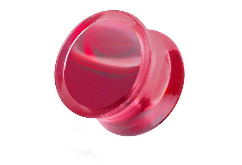 Taffstyle Plug Ohr Plug Tunnel Dunkelrot Blut Style Double Flared, Flesh Piercing Ohrpiercing Kunststoff Lobe Conch Liquid Flüssigkeit von Taffstyle