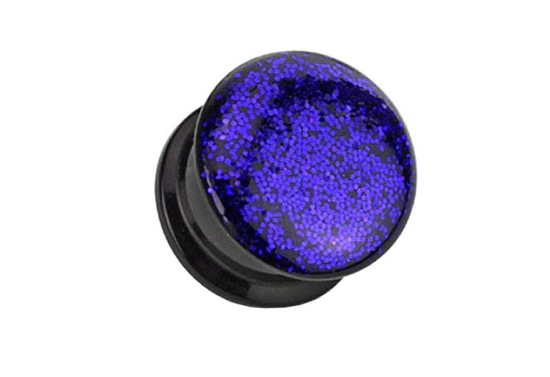 Taffstyle Plug Ohrpiercing Schraub Kunststoff Epoxy Glitter, Ohr Plug Flesh Tunnel Piercing Schraubverschluß Kunststoff Epoxy von Taffstyle