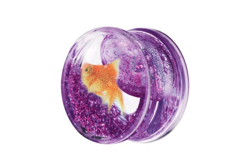 Taffstyle Plug Piercing Double Flared Neon Farben Fisch Motiv, Plug Flesh Tunnel Ohrpiercing Double Flared Kunststoff Liquid Glitter Taffstyle Plug Piercing Double Flared Neon Farben Fisch Motiv, Plug Flesh Tunnel Ohrpiercing Double Flared Kunststoff Liquid Glitter von Taffstyle