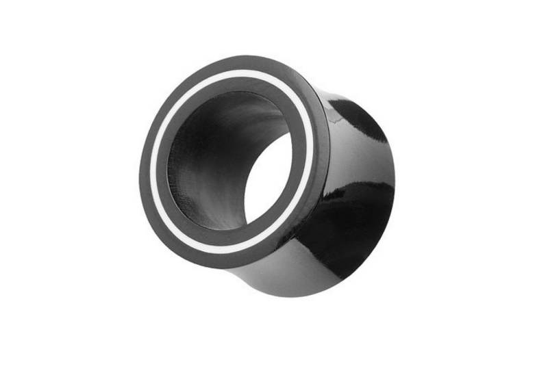 Taffstyle Plug Piercing Ear Organic mit Horn Inlay Double Flared, Flesh Tunnel Plug Ohrpiercing Ear Inlay Double Flared Schwarz Weiß von Taffstyle