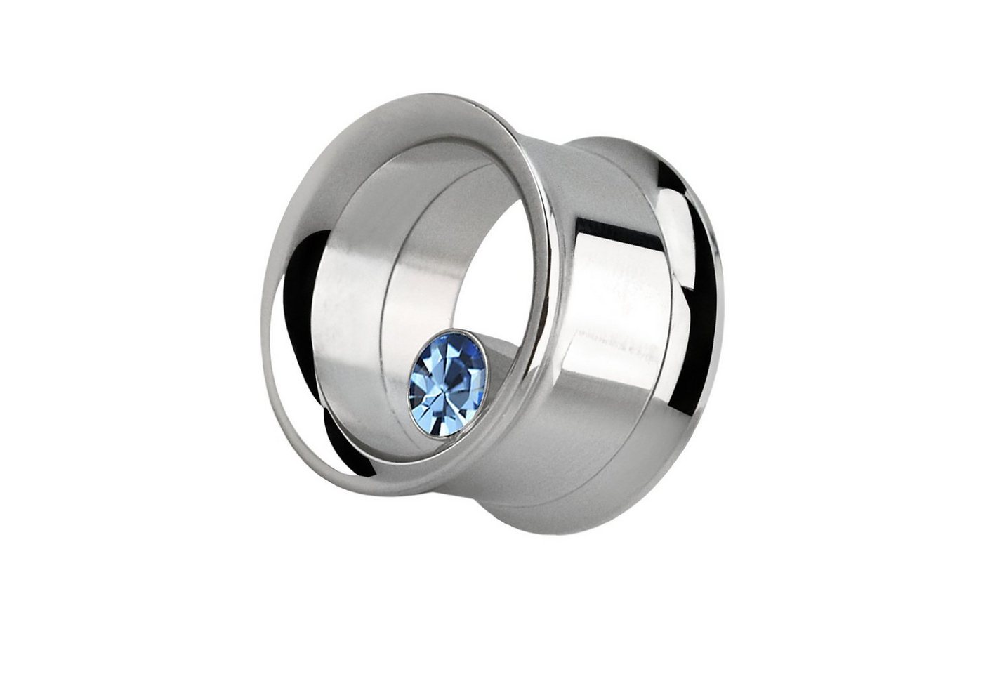 Taffstyle Plug Piercing Flared mit runden eingefassten Kristall, Flesh Tunnel Plug Chirurgenstahl 316L Double Flared Ohrpiercing Creole Taffstyle Plug Piercing Flared mit runden eingefassten Kristall, Flesh Tunnel Plug Chirurgenstahl 316L Double Flared Ohrpiercing Creole von Taffstyle