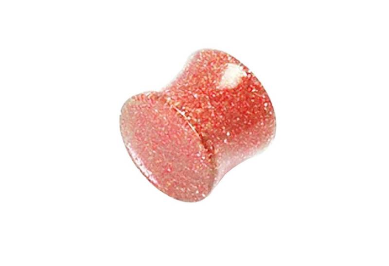 Taffstyle Plug Piercing Kunststoff Double Flared Ultra Glitter, Ohr Plug Flesh Tunnel Ohrpiercing Saddle Double Flared Ultra Glitter von Taffstyle