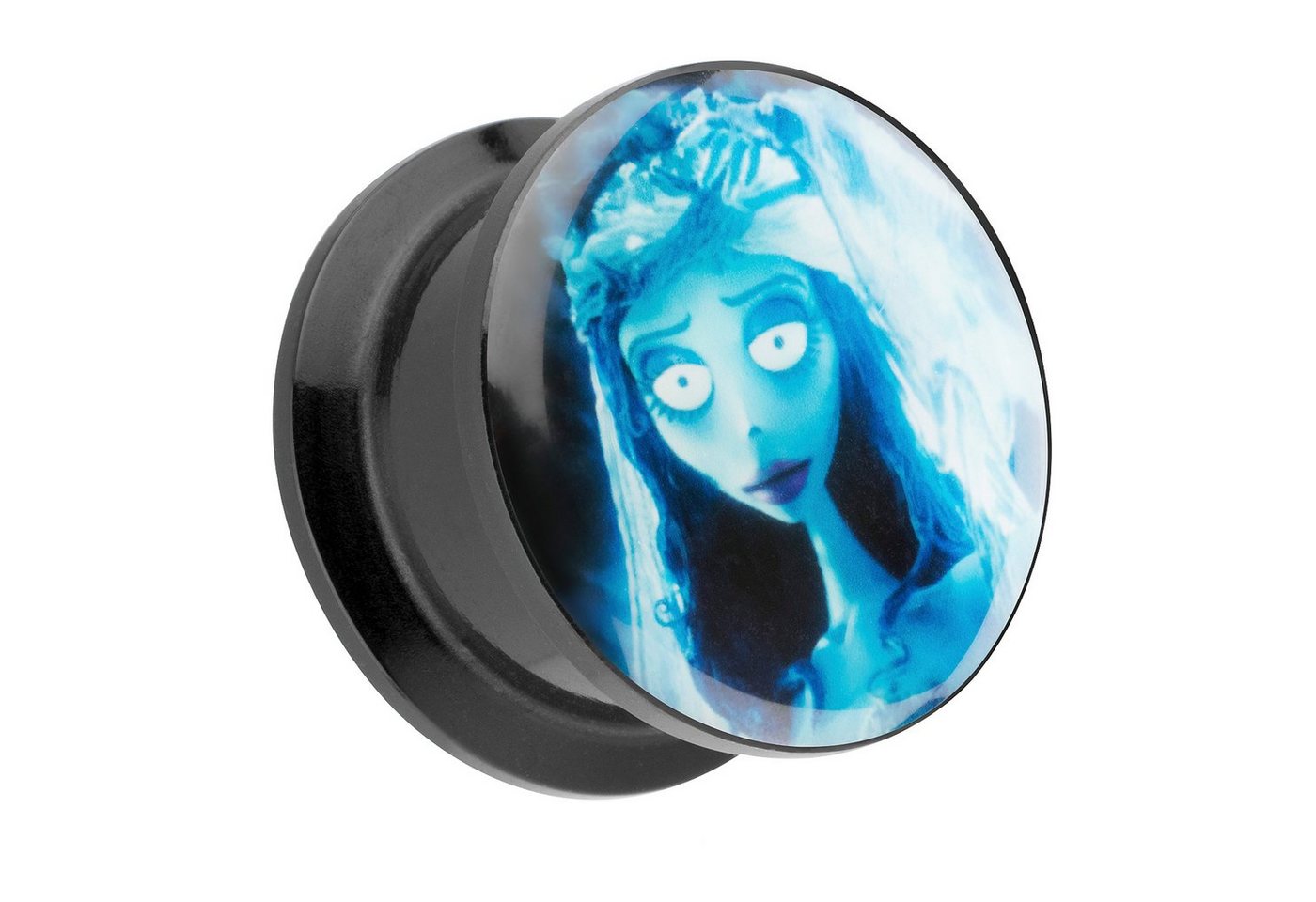 Taffstyle Plug Piercing Nightmare Before Christmas Sally, Ohr Plug Flesh Tunnel Ohrpiercing Schraubverschluß mit Picture Motiv von Taffstyle