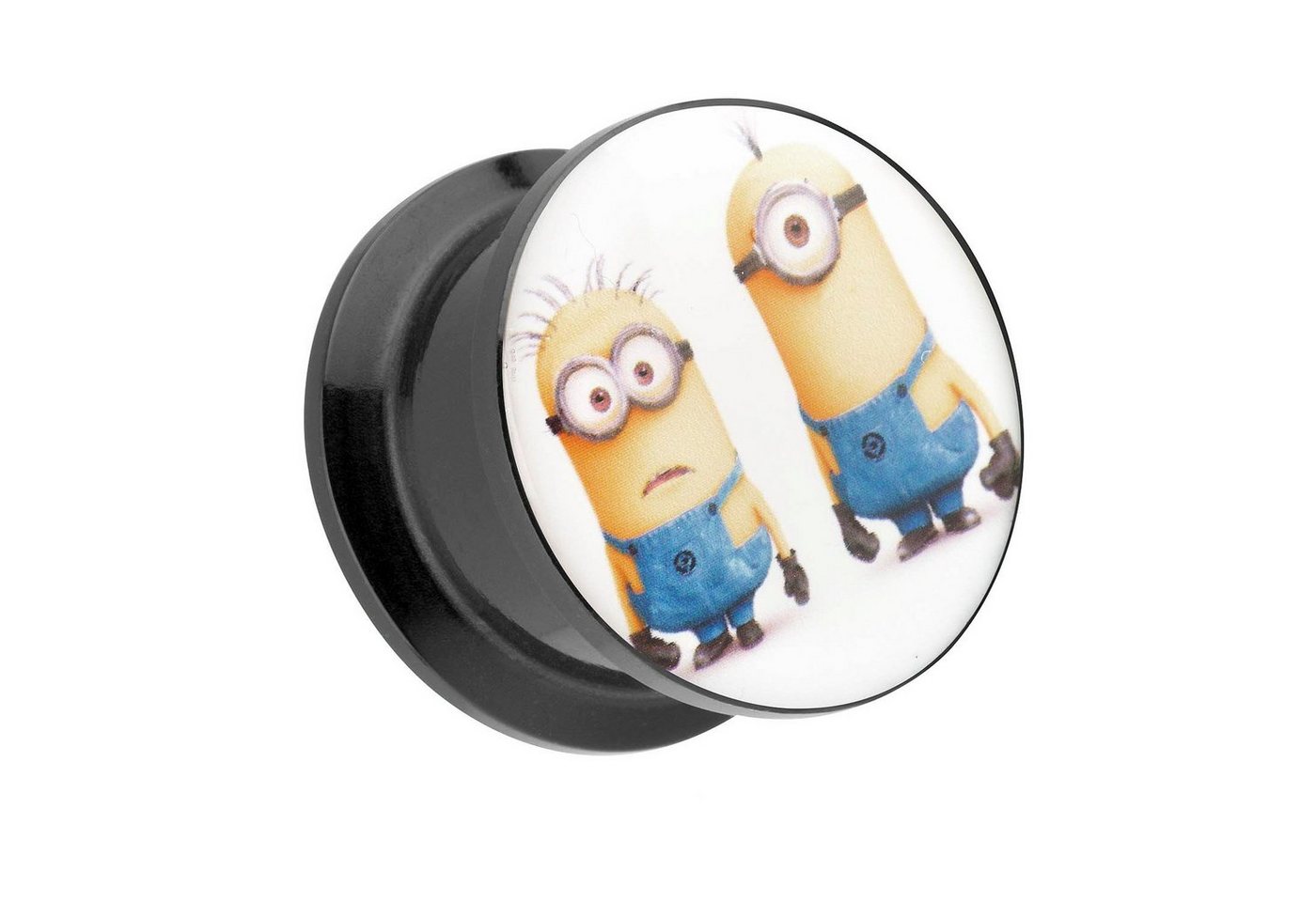 Taffstyle Plug Piercing Ohrpiercing Picture Motiv 2 Minions Comic, Ohr Plug Flesh Tunnel Ohrpiercing Picture Motiv 2 Minions Comic von Taffstyle