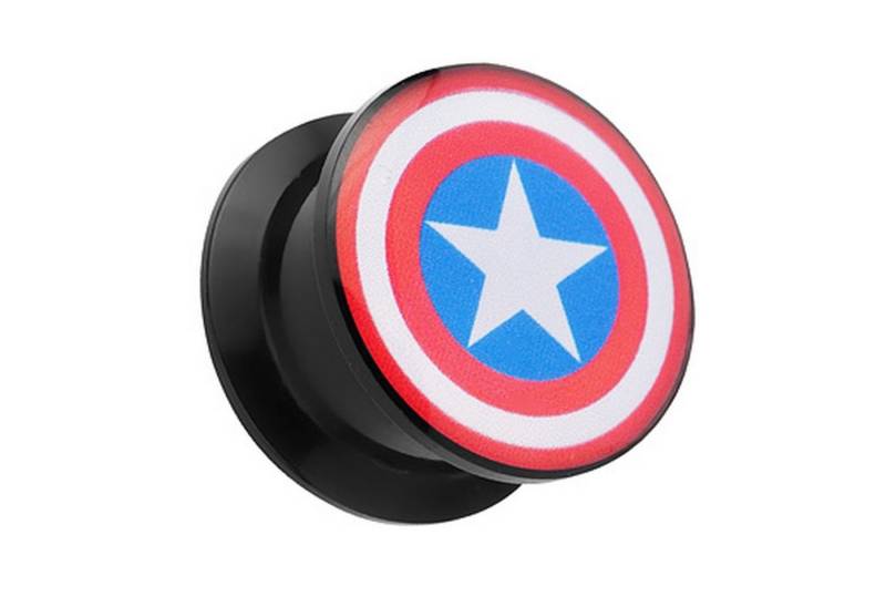 Taffstyle Plug Piercing Schraub Farbiger Logo Star Stern, Ohr Plug Flesh Tunnel Ohrpiercing Schraub Schraubverschluß Kunststoff von Taffstyle