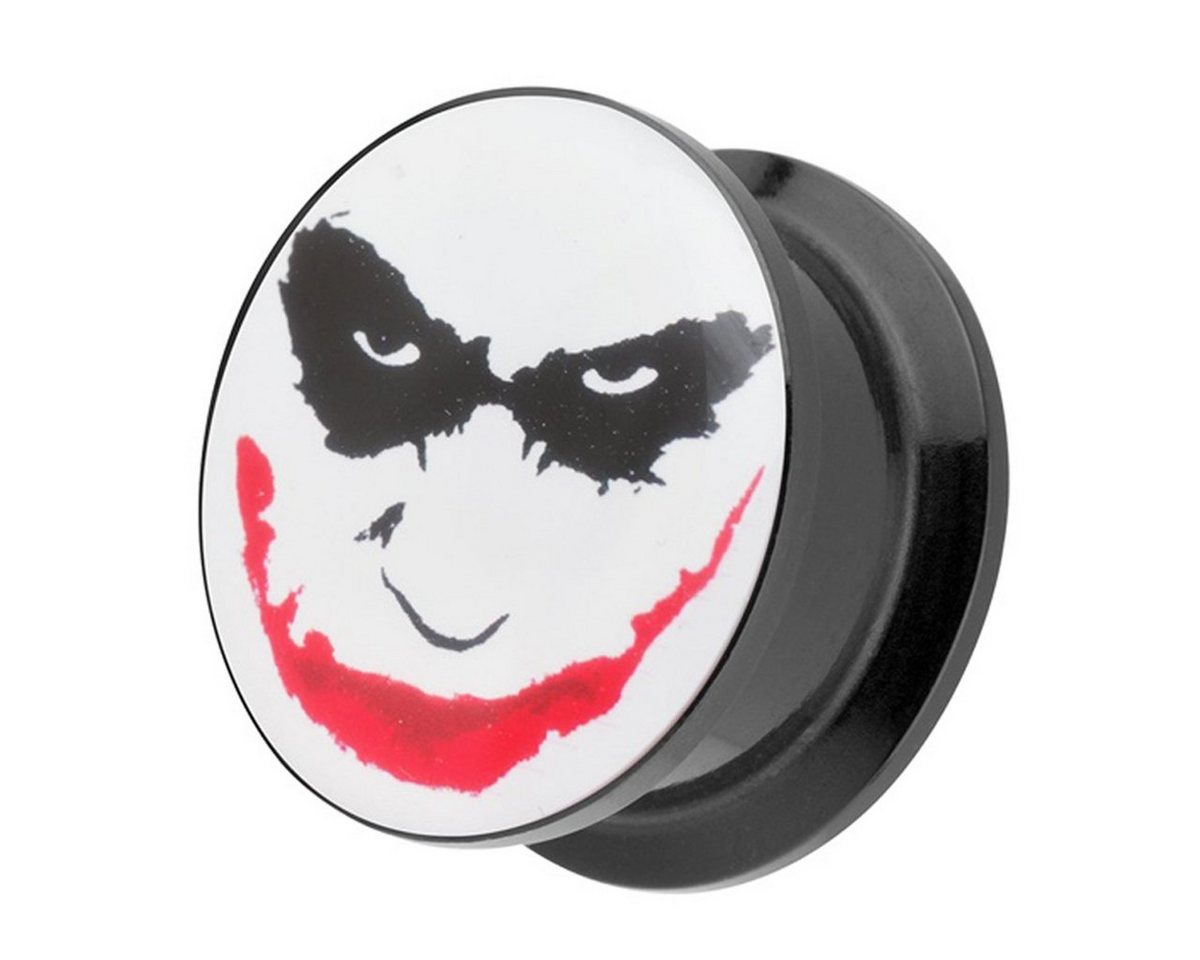 Taffstyle Plug Piercing Schraubverschluß Batman Joker Face Comic, Ohr Plug Flesh Tunnel Ohrpiercing Schraub Picture Crazy Motiv Batman von Taffstyle