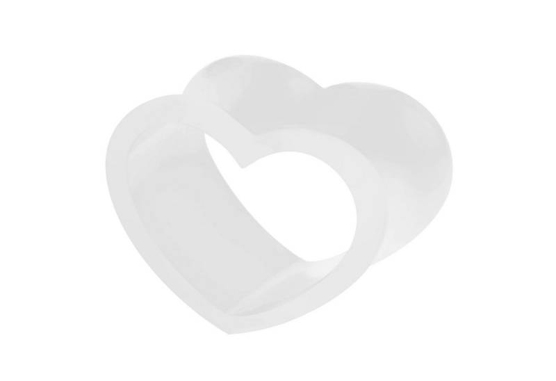 Taffstyle Plug Piercing Silikon Motiv Form Herz Double Flared, Flesh Tunnel Ohr Piercing Plug Silikon Motiv Form Herz Double Flared von Taffstyle