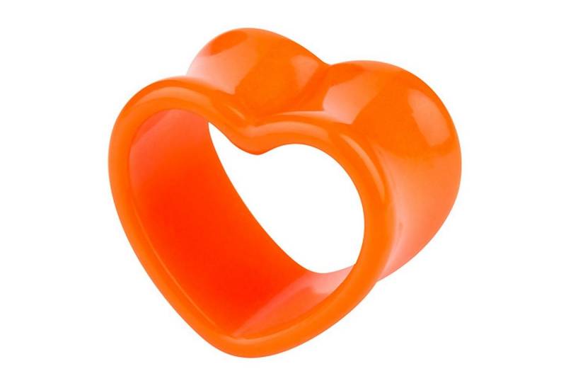 Taffstyle Plug Piercing Tunnel Herz Double Flared Kunststoff, Bunt Flesh Tunnel Herz Double Flared Kunststoff Ohr Plug Ohrpiercing von Taffstyle