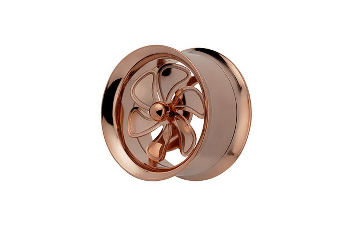 Taffstyle Plug Piercing Turbine Propeller Windmühle Ohr Plug, Bunt Flesh Schraub Tunnel Plug Fan Turbine Propeller Ohr Ohrpiercing von Taffstyle