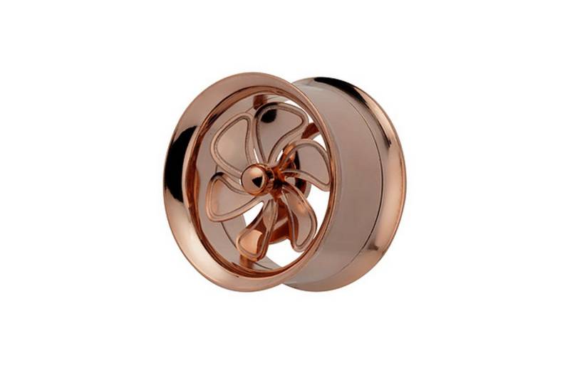 Taffstyle Plug Piercing Turbine Propeller Windmühle Ohr Plug, Bunt Flesh Schraub Tunnel Plug Fan Turbine Propeller Ohr Ohrpiercing von Taffstyle