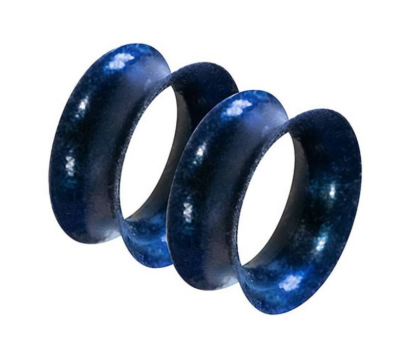 Taffstyle Plug Piercing flexibel Weich 1 Paar metallic glänzend, Flesh Tunnel Ohr Plug Silikon dünner Rand Rund Creole Farbig Bunt von Taffstyle