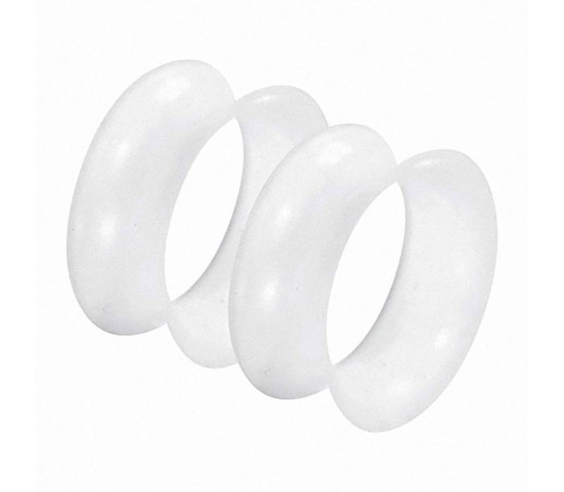 Taffstyle Plug Piercing flexibel Weich 1 Paar metallic glänzend, Flesh Tunnel Ohr Plug Silikon dünner Rand Rund Creole Farbig Bunt von Taffstyle