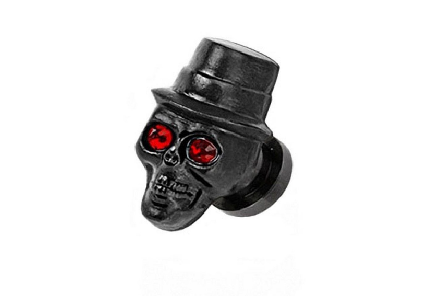 Taffstyle Plug Schraubverschluß Totenkopf Spieler mit Hut, Ohr Plug Flesh Tunnel Piercing Ohrpiercing Schraub Schraubverschluß von Taffstyle