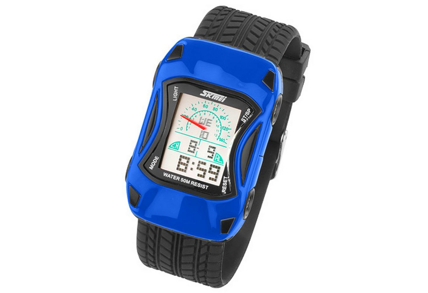 Taffstyle Quarzuhr Kinder Armbanduhr Silikon Auto Digital Alarm Uhr, Jungen Quartz Stoppuhr Sportuhr Kinderuhr Farbige Lernuhr Silikonuhr von Taffstyle