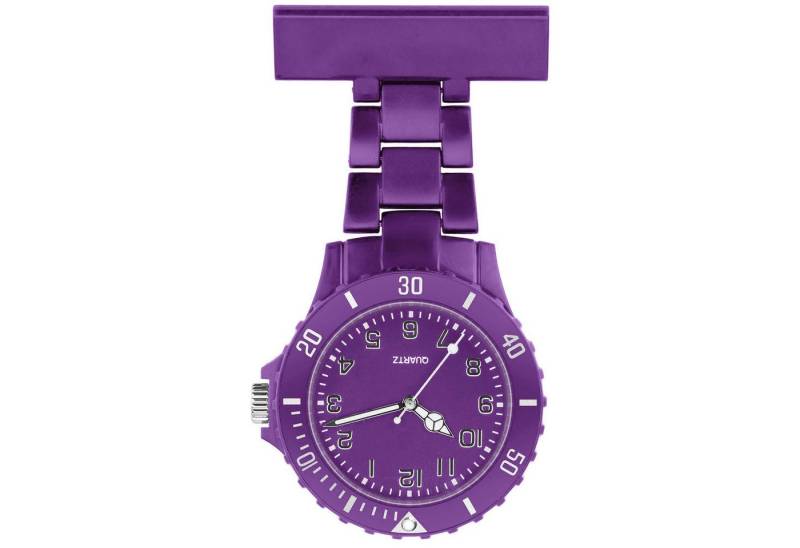 Taffstyle Quarzuhr Krankenschwesteruhr Schwesternuhr Kitteluhr mit Nadel - Lila, (Mädchen Jungen Sportuhr Bunte Kinderuhr Farbige Lernuhr Silikonuhr Süß) von Taffstyle