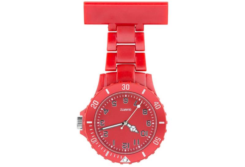 Taffstyle Quarzuhr Schwesternuhr Krankenschwesteruhr Kitteluhr Quarzuhr bunt mit Nadel, (Praktische Uhr für Pflege Berufe Medizin Quarzuhr mit Sicherheitsnadel) von Taffstyle