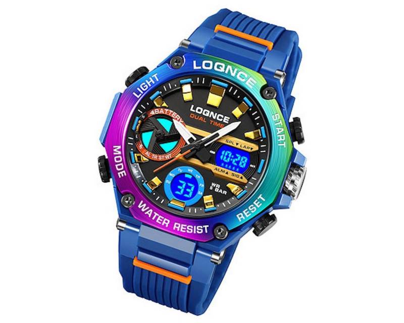 Taffstyle Sportuhr Herren Armbanduhr Digital Sportuhr Stopp Alarm Licht Chronograph Uhr, Multifunktionale Uhr Stoppuhr Kalender Beleuchtung 5 ATM Wasserdicht von Taffstyle